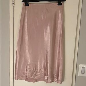 Vince Blush Satin Midi Skirt